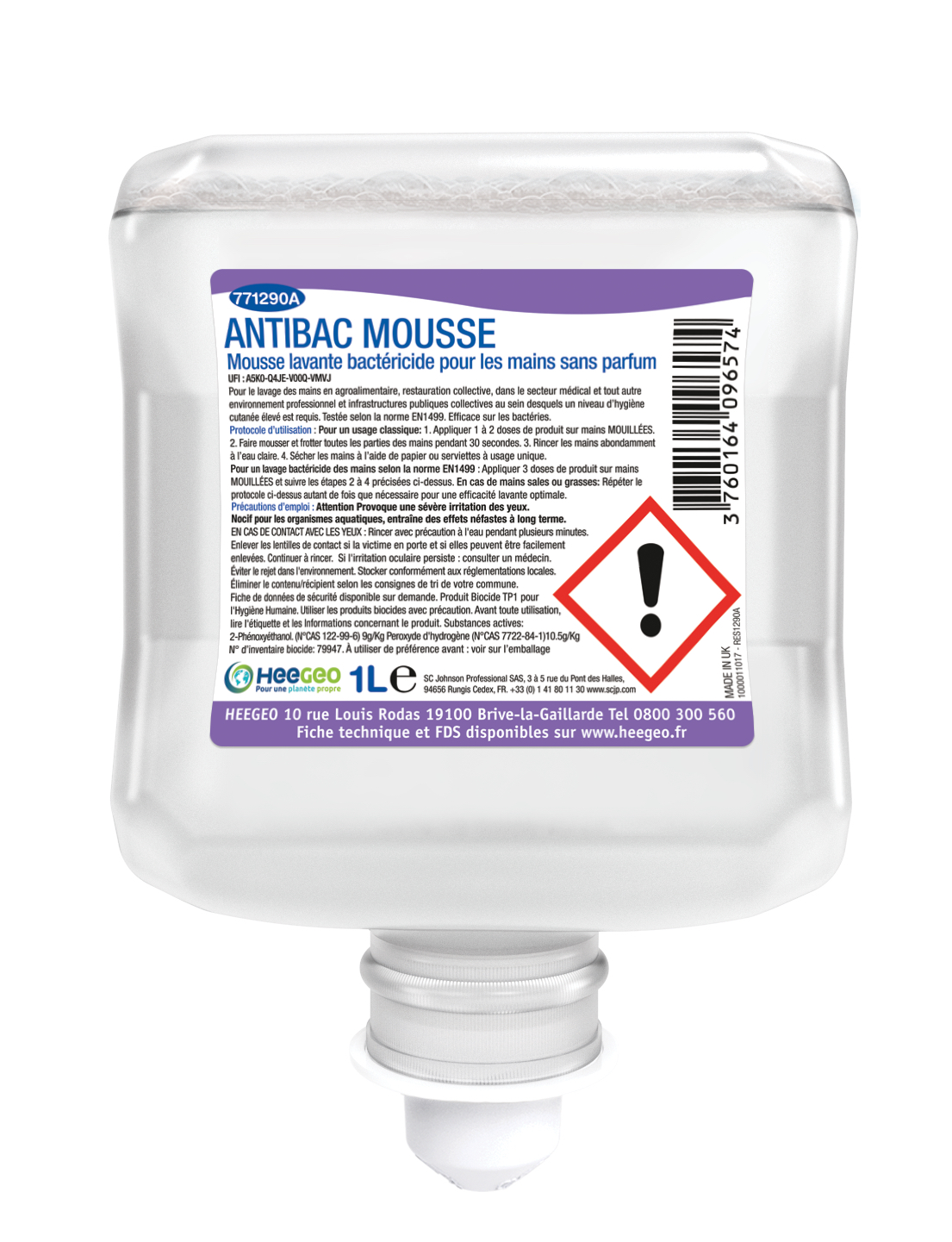 lavage des mains et corps- système à cartouches