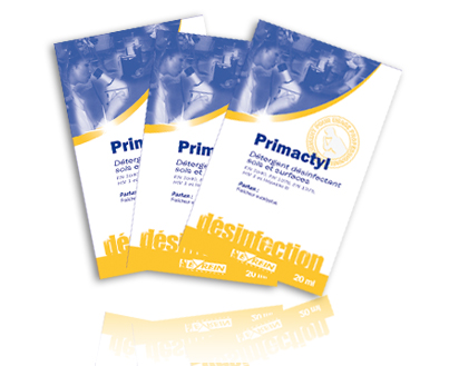 primactyl dosettes 20ml détergent désinfectant sol x100