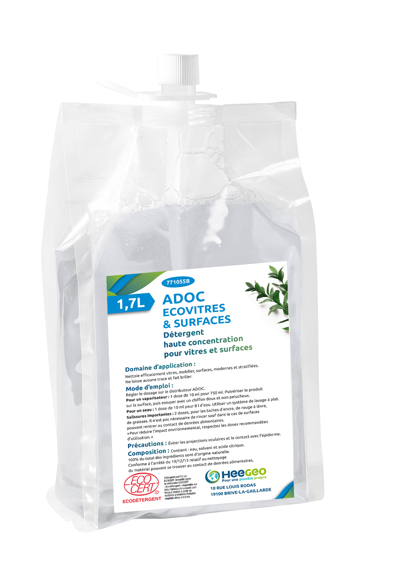adoc ecovitres et surface 1.7 ltr x4 ecocert