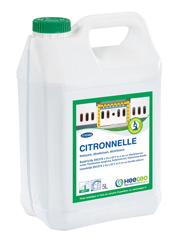 tenor citronnelle nettoyant/désinfectant vide ordure 5l