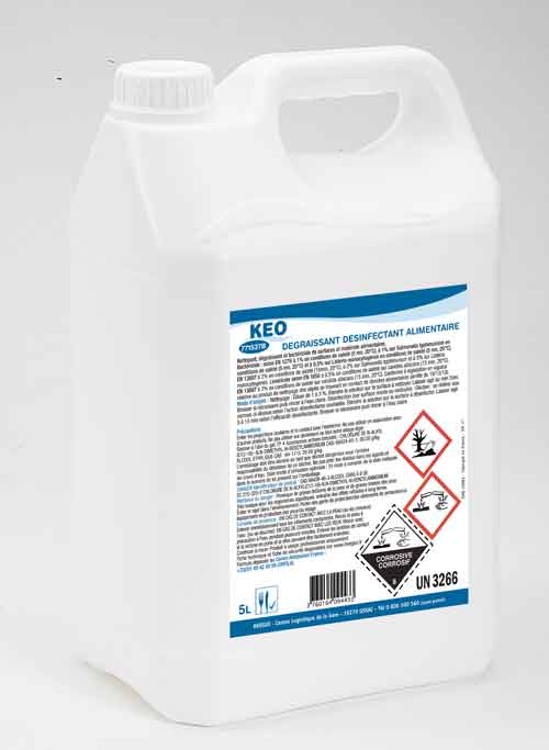 keo degraissant desinfectant alimentaire 5l