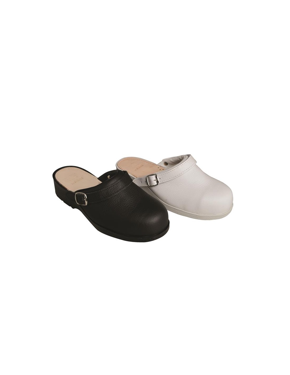 sabot crepin blanc bride embout acier p38
