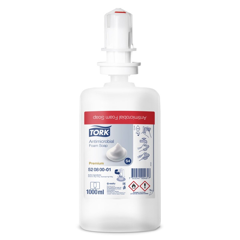 savon mousse tork antimicrobien s4 x6