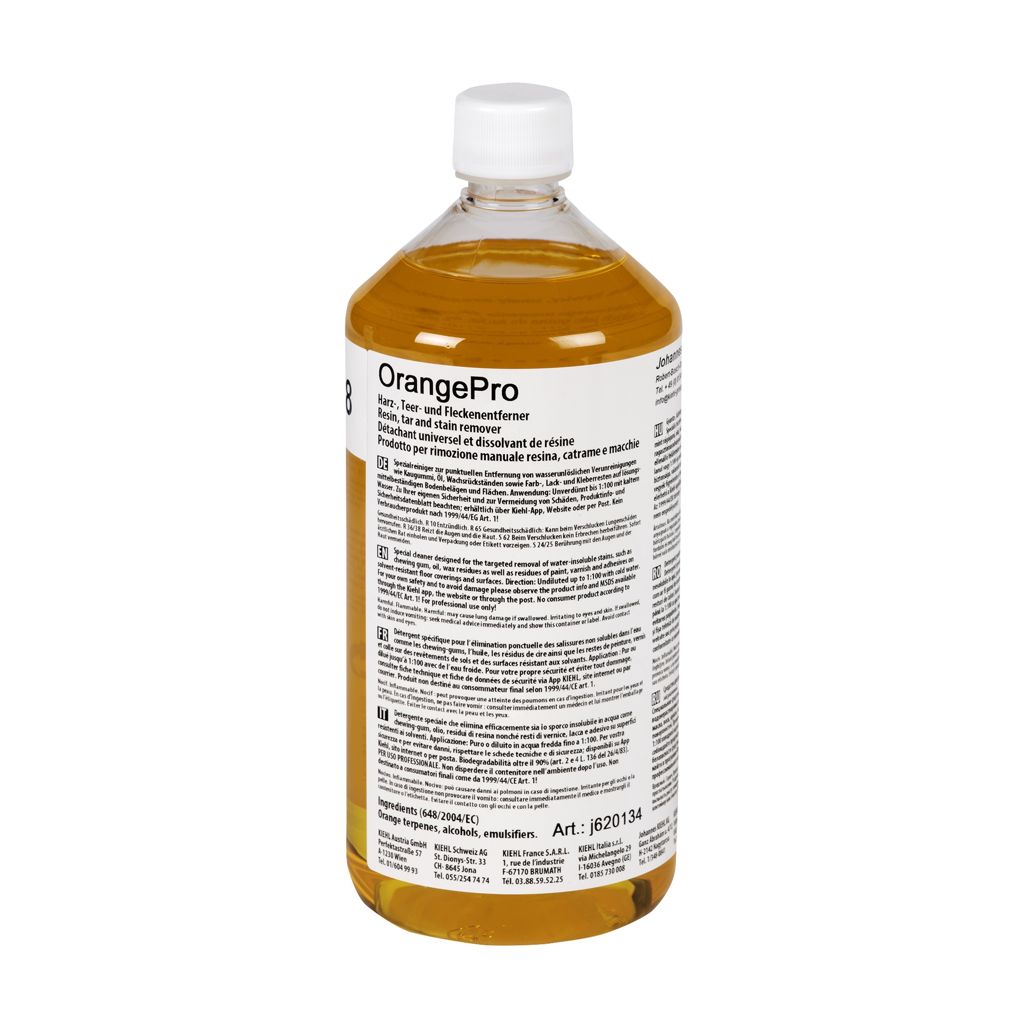 orange pro detachant et dissolvant de resine 1l