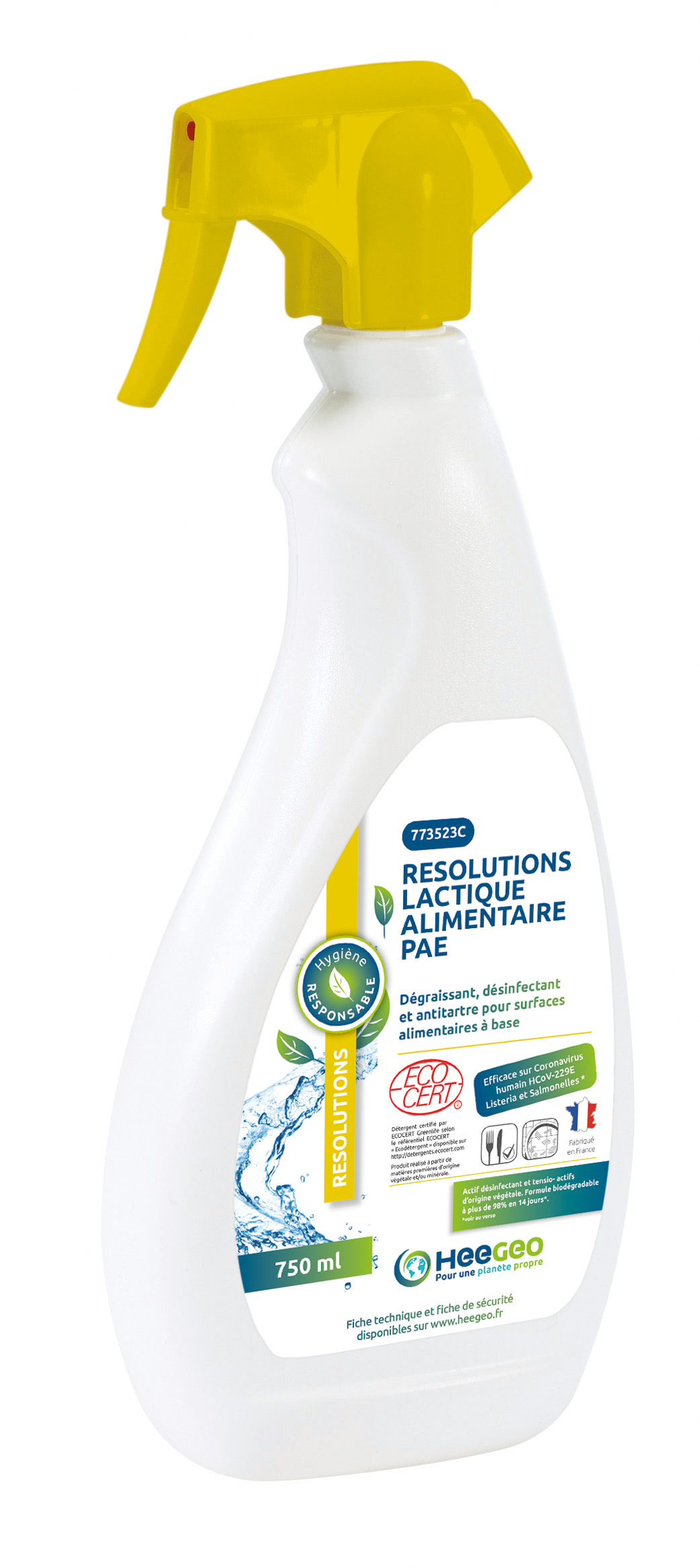 resolutions lactique alim. degrais. desinf pae ecocert 750ml