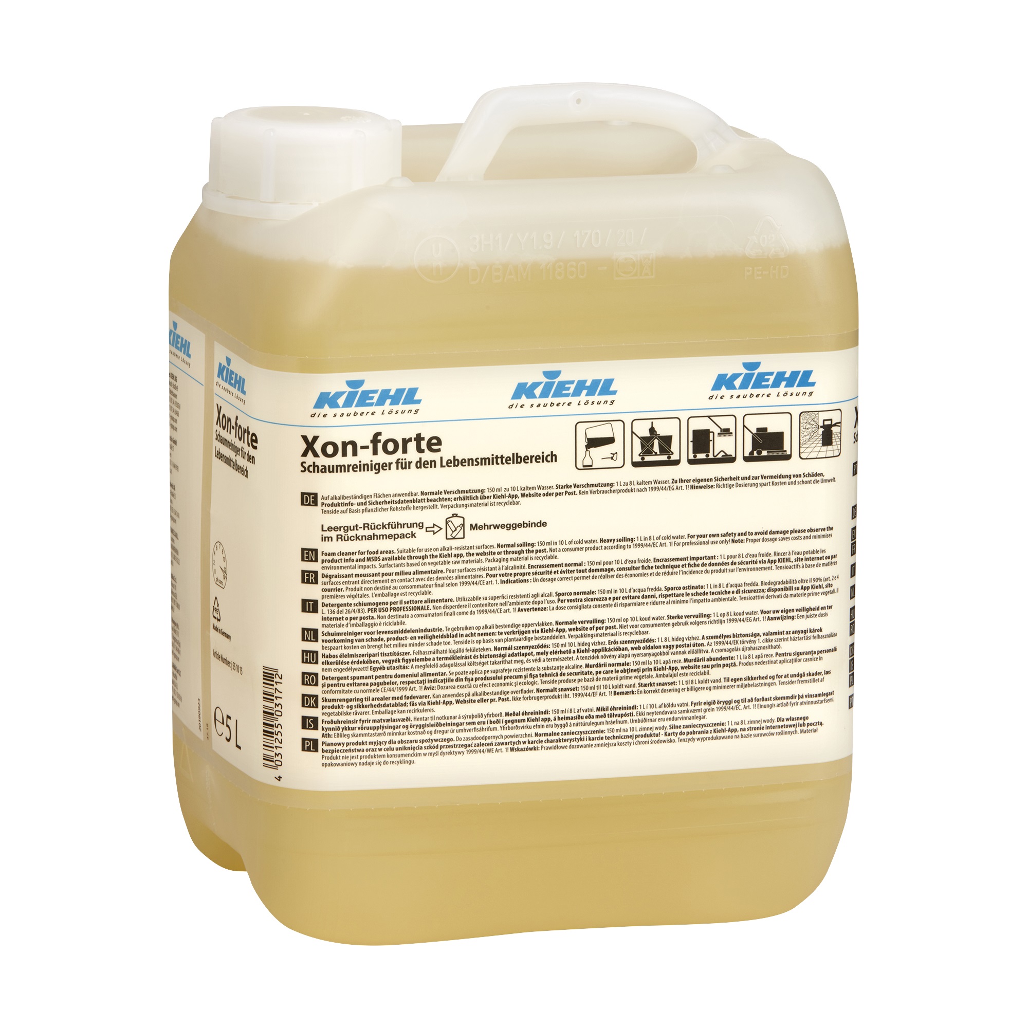 xon forte degraissant moussant alimentaire ecolabel 2x5l