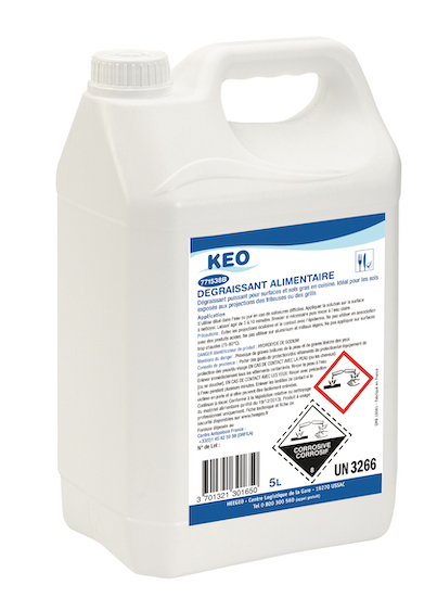 keo degraissant alimentaire alcalin 5l