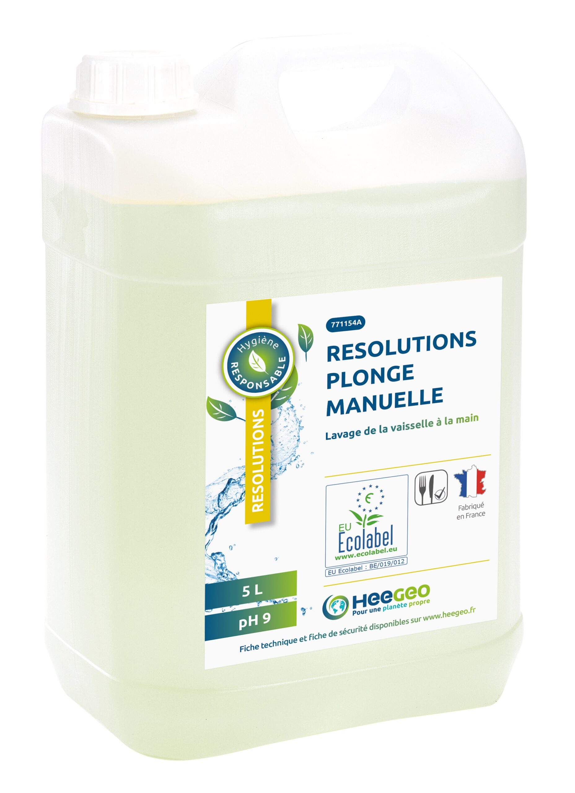 resolutions detergent plonge manuelle ecolabel 5l