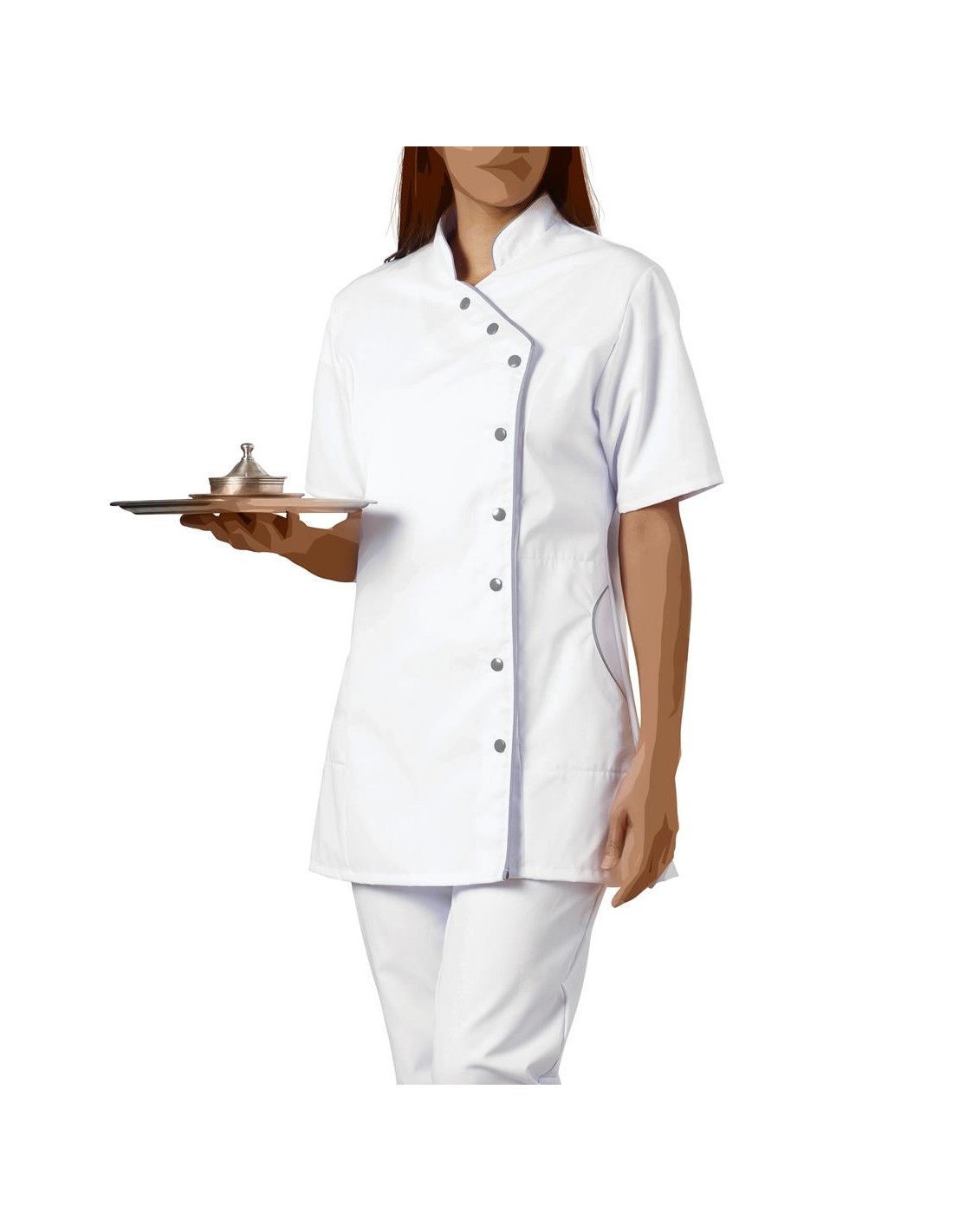 blouse odile blanc 2 poches t1 (40/42)
