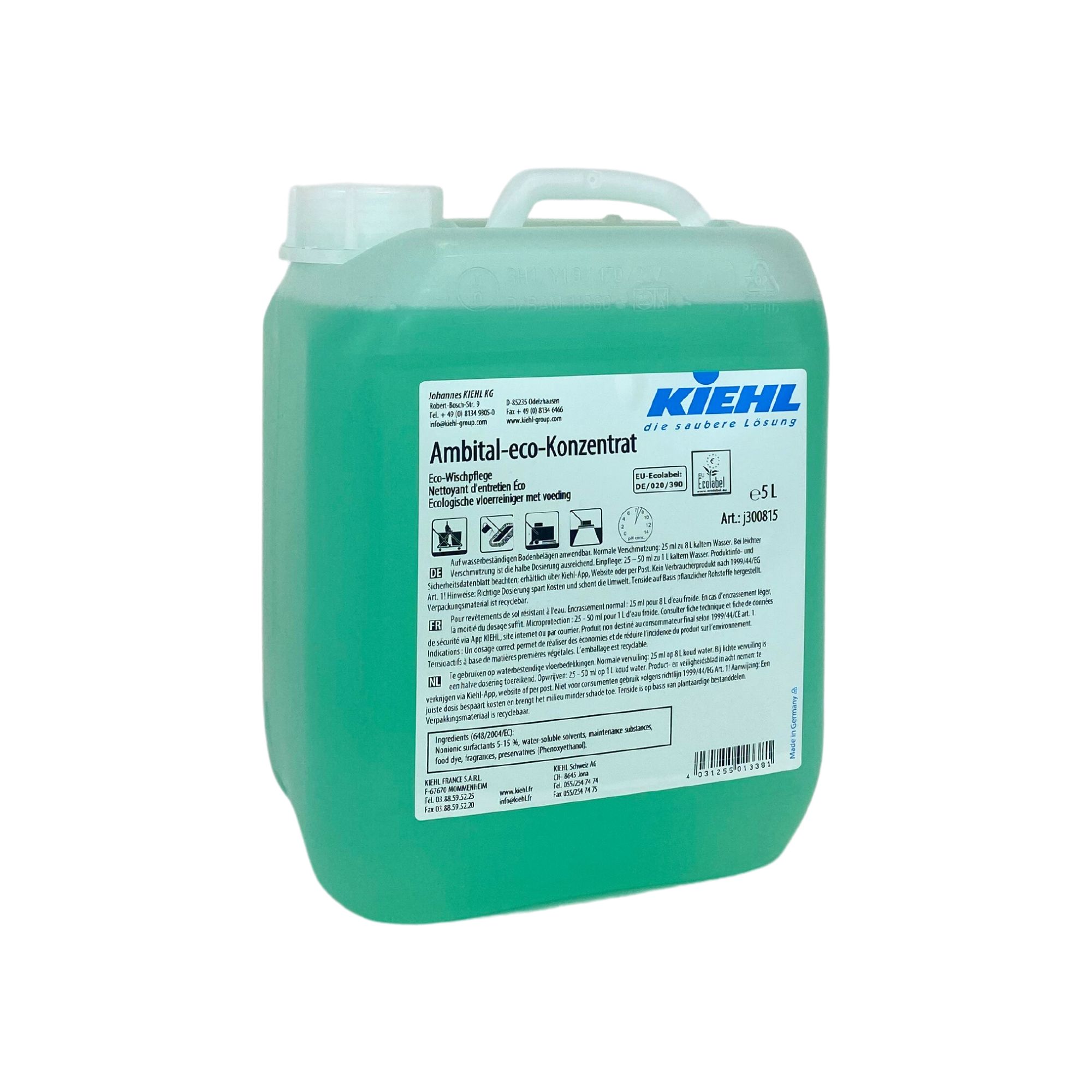 ambital-eco concentre nettoyant d'entretien ecolabel 2x5l