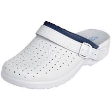 sabot lydie blanc/marine cuir p41